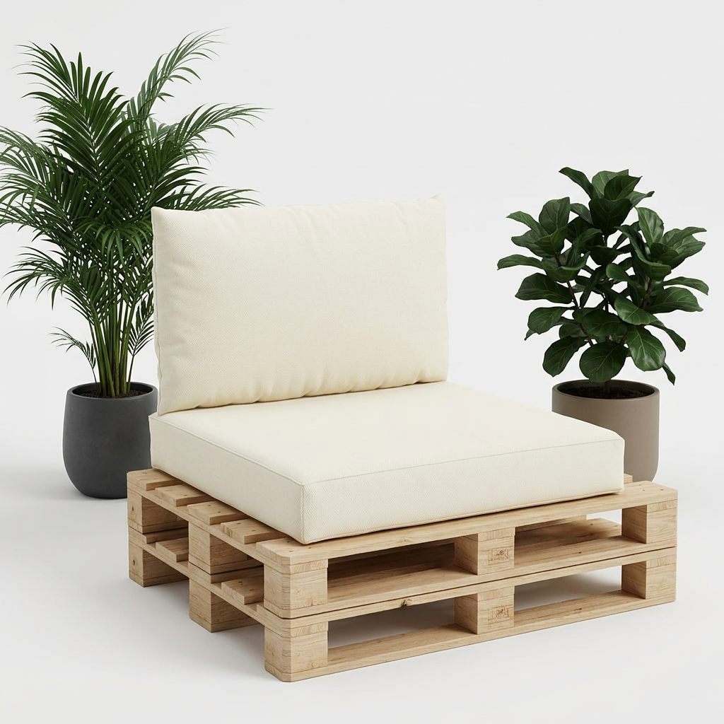 Coussin palette anthracite Oxford - Variation 1