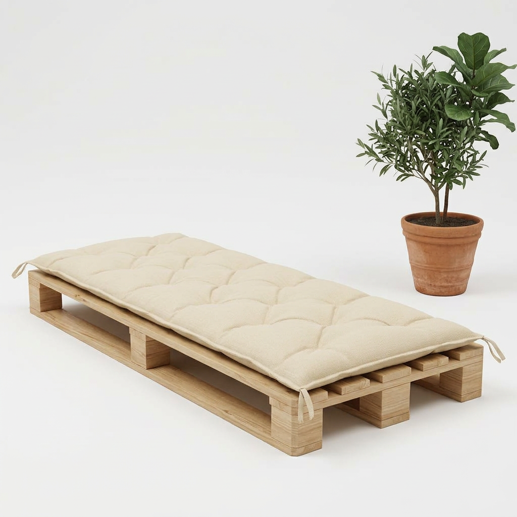 Coussin palette banc anthracite 200x50x7cm - Variation 1