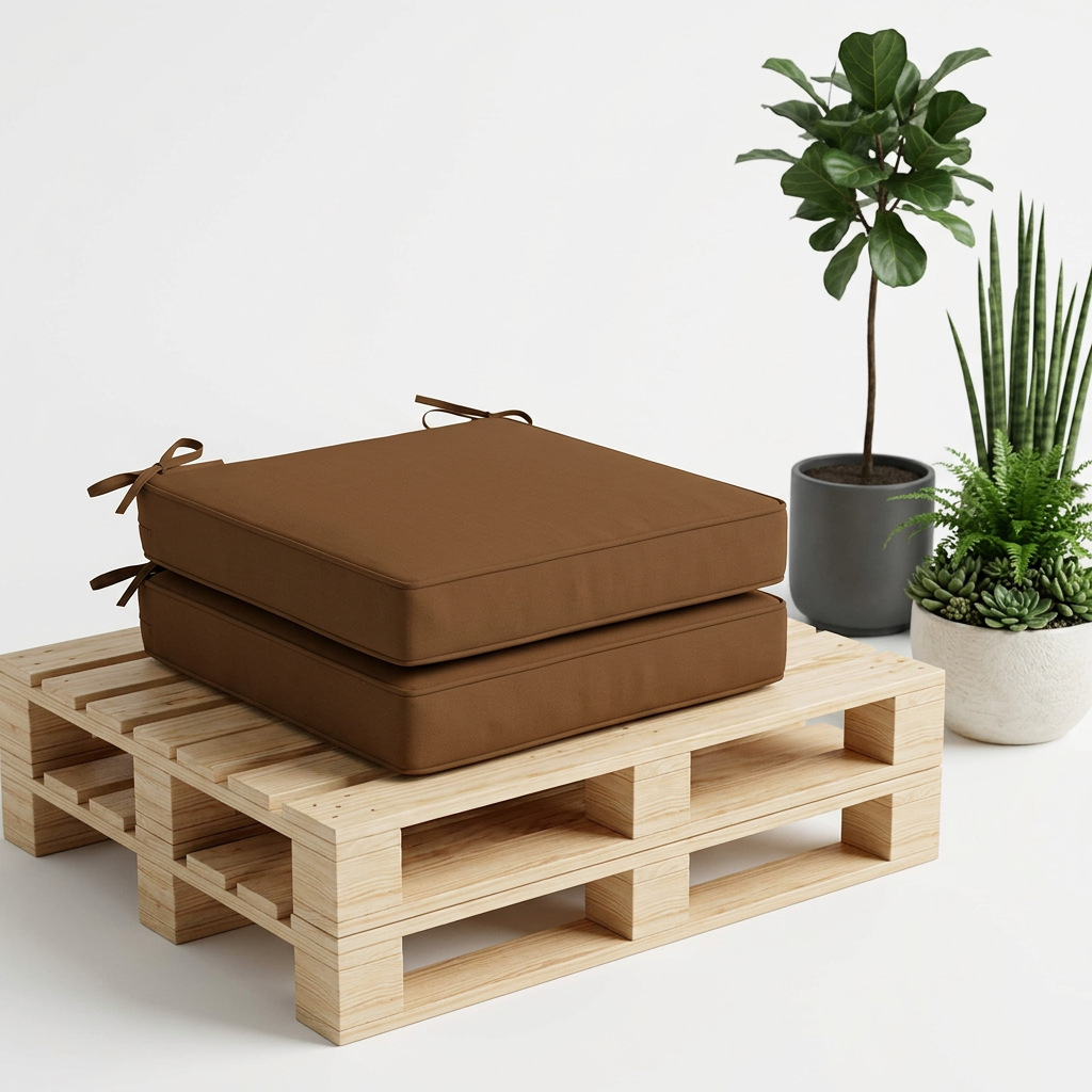 Coussin palette imperméable extérieur déhoussable résilient - Variation 1