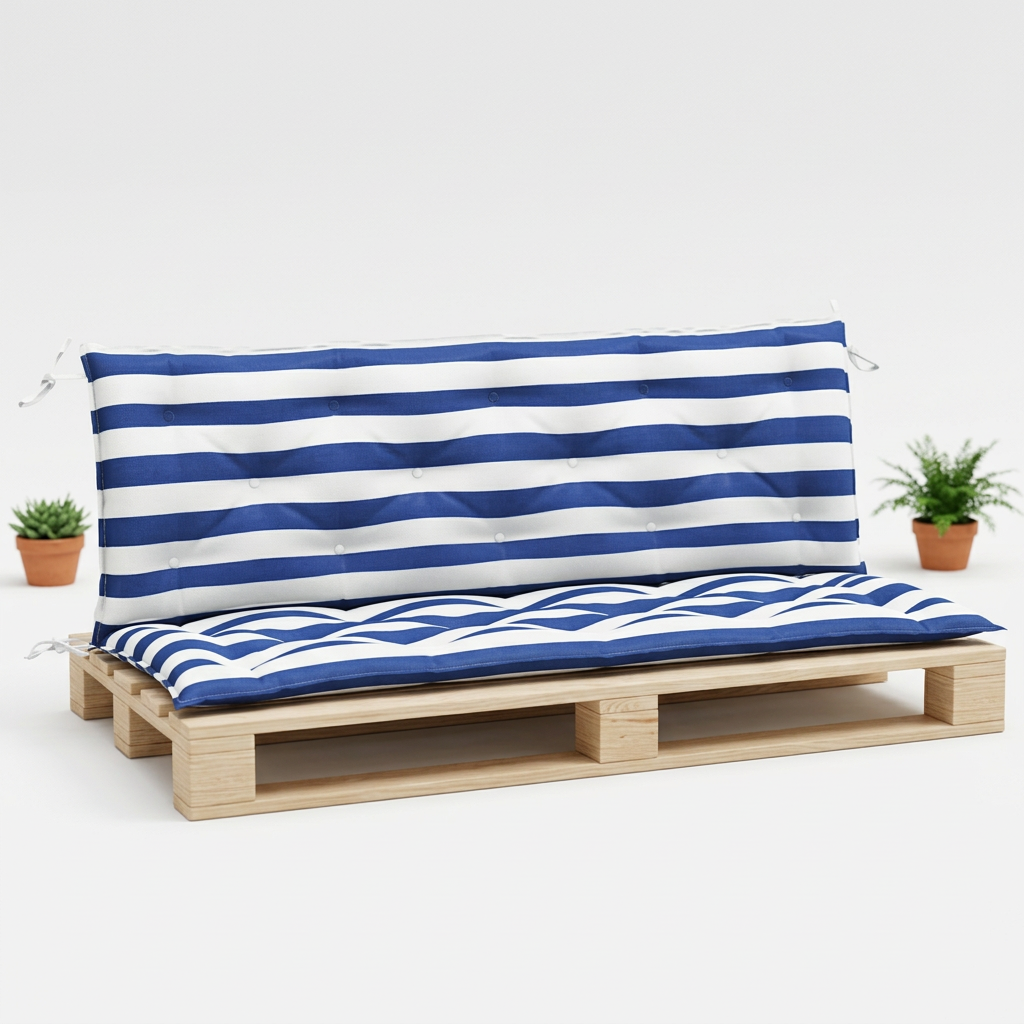 Coussin palette Lot 2 Banc Rayures - Variation 1