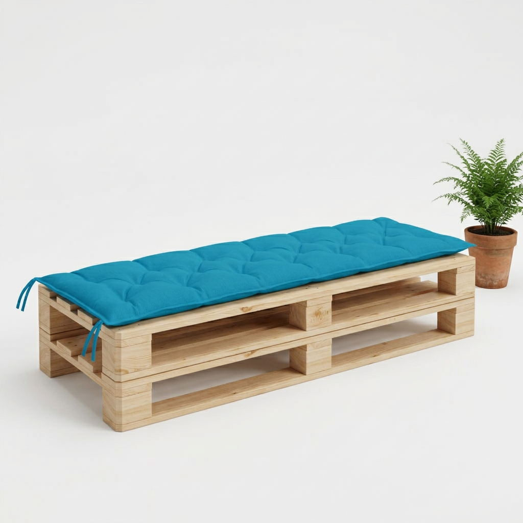 Coussin palette banc jardin anthracite 200x50 - Variation 1