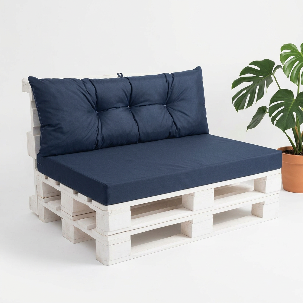 coussin pour palette bleu - Variation 1