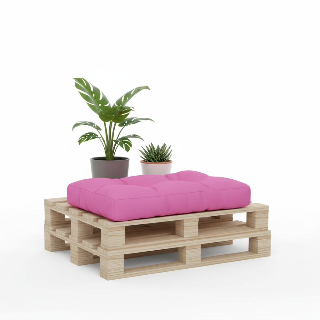 Coussin palette rose extérieur imperméable canapé dossier 50x40 - Variation 1