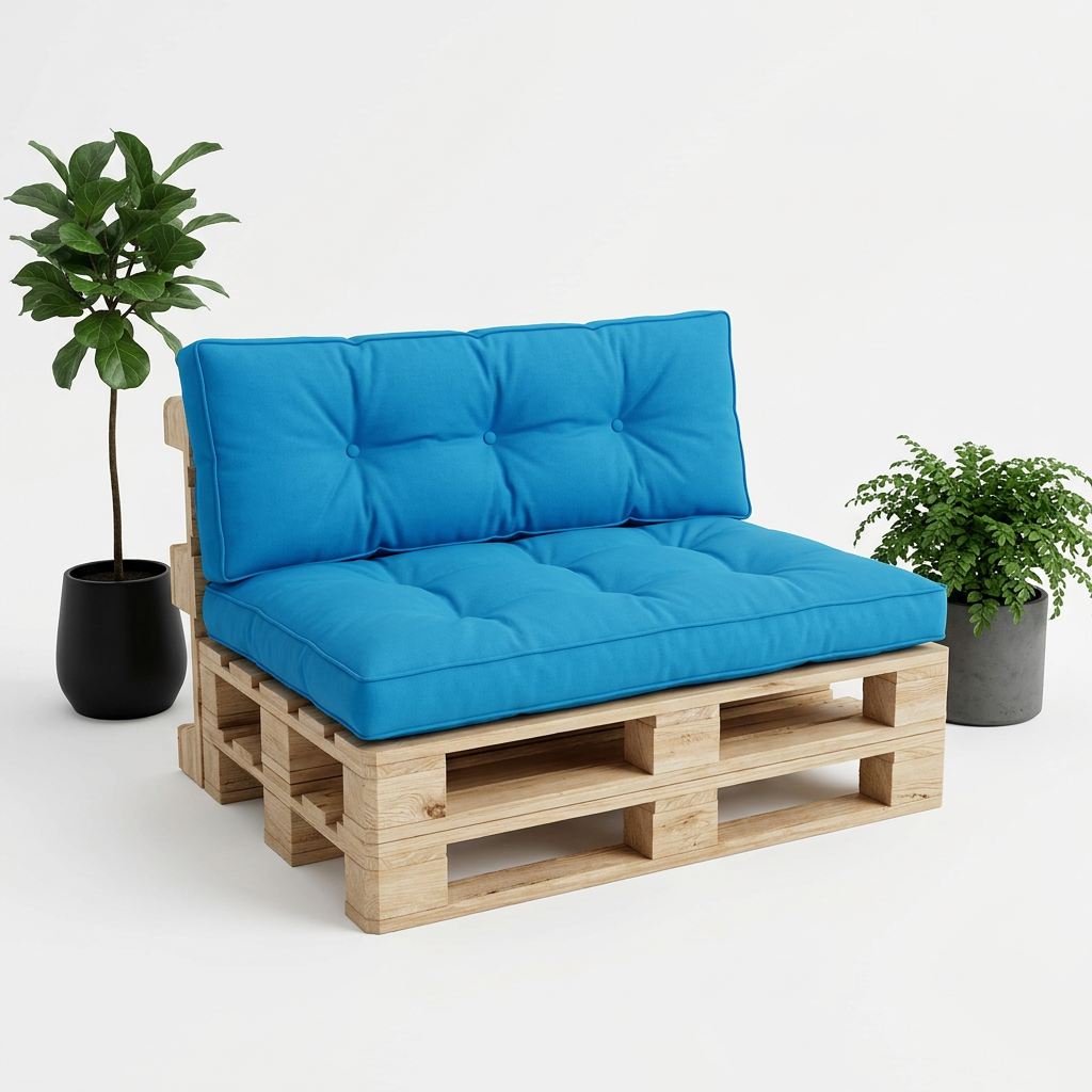 Coussin palette banc palette jardin - Variation 1