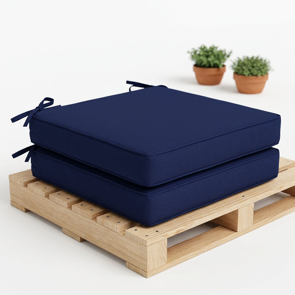 Coussin palette pour chaise patio imperméable déhoussable - Variation 1