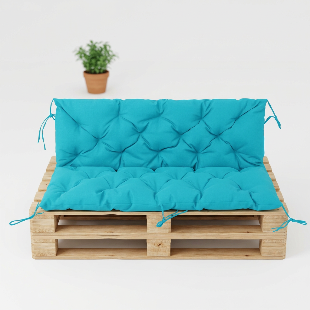 coussin palette bleu turquoise - Variation 1