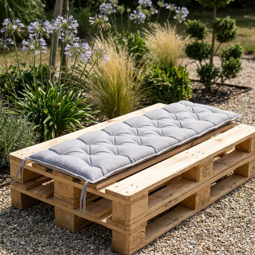 Coussin palette Anthracite imperméable 200x50 - Variation 2