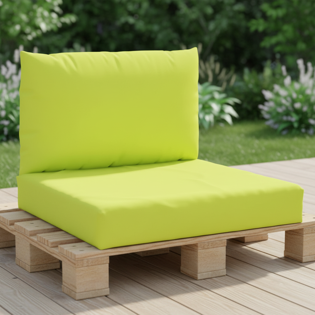 Coussin palette vert citron Oxford imperméable 2 pièces - Variation 2