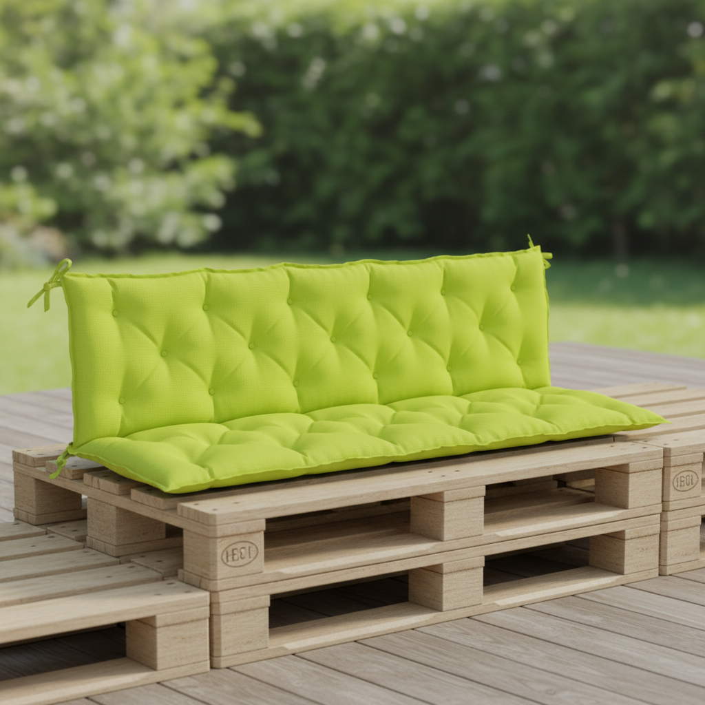 coussin palette banc jardin vert citron imperméable set 2 - Variation 2