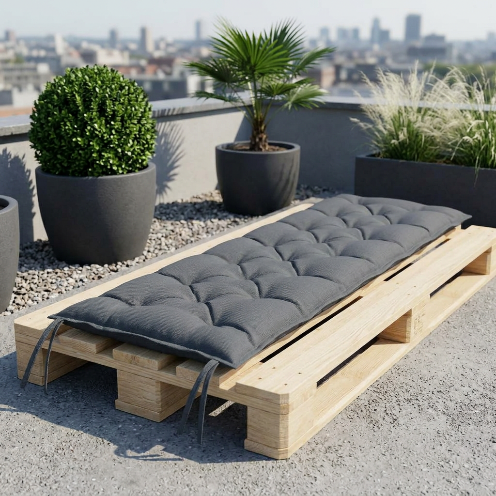 Coussin palette Anthracite 200x50x7cm Oxford - Variation 2