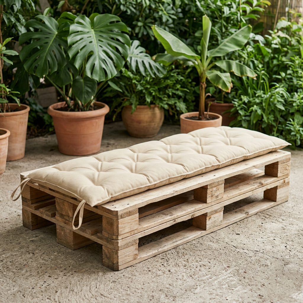 Coussin palette anthracite 180x50x7cm étanche - Variation 2