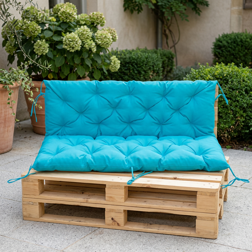coussin palette bleu turquoise - Variation 2