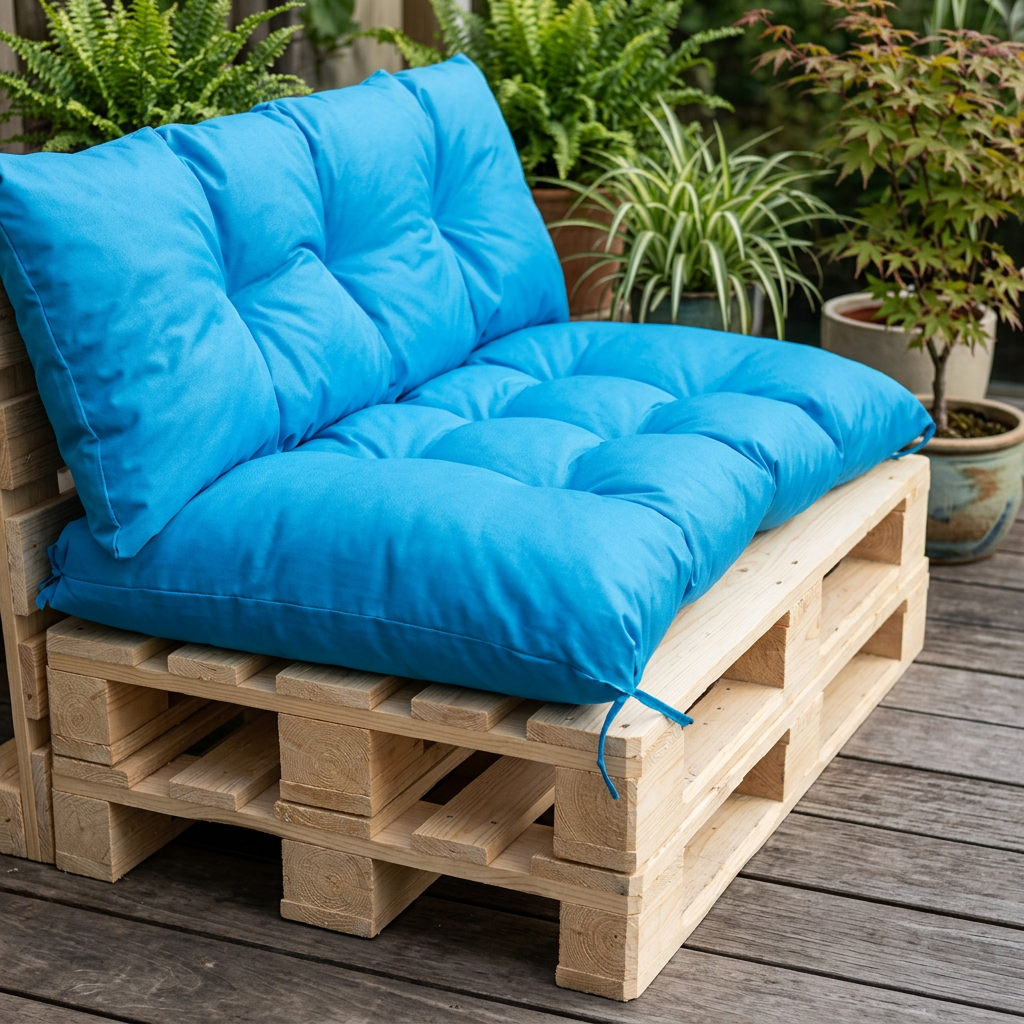 Coussin palette banc palette jardin - Variation 2