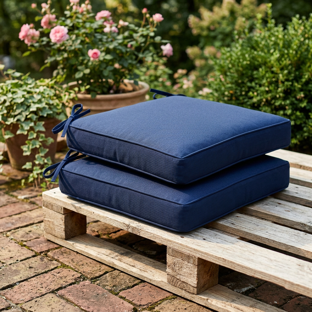 Coussin palette pour chaise patio imperméable déhoussable - Variation 2
