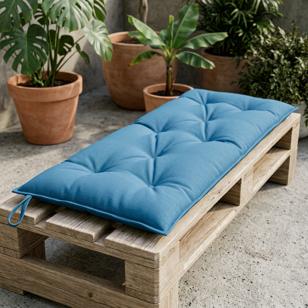 Coussin palette banc anthracite 100x50x7cm - Variation 2
