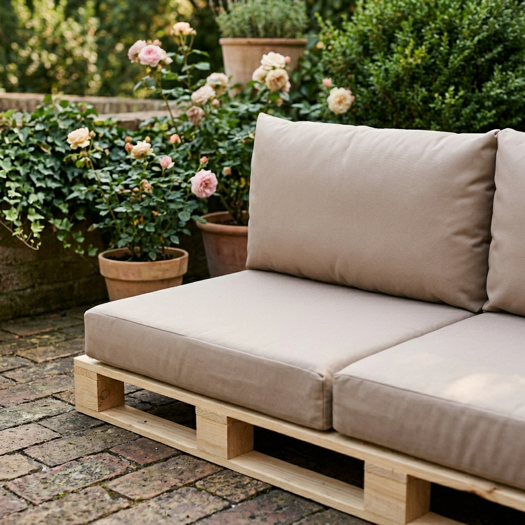 Coussin palette lot 2 anthracite Oxford - Variation 2