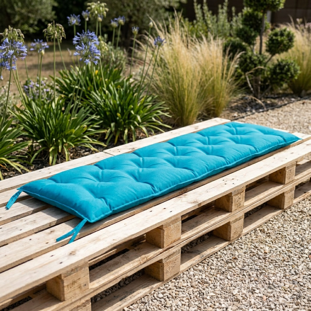 Coussin palette anthracite 180x50x7cm imperméable - Variation 2