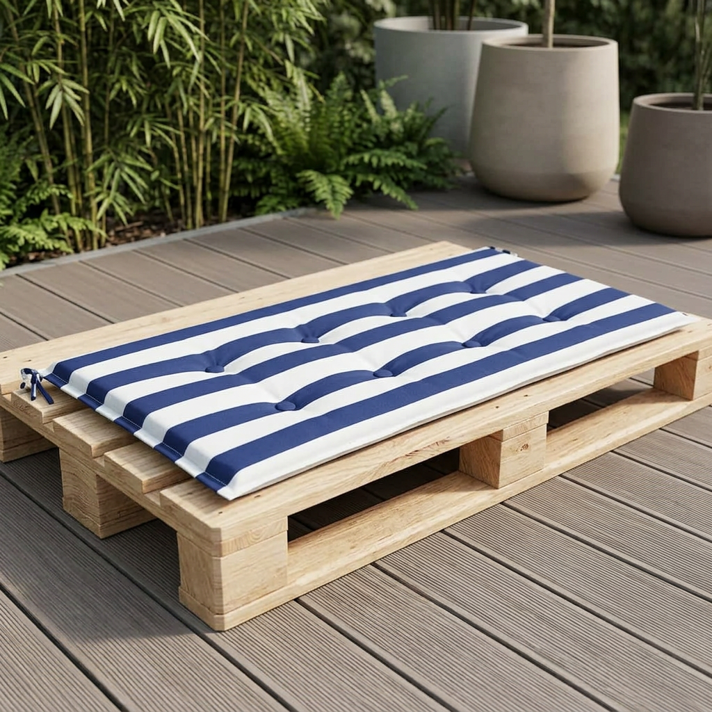 Coussin palette Oxford feuilles imperméable. - Variation 2