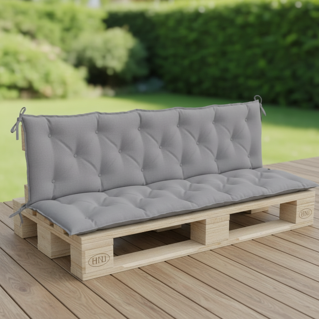 Coussin palette gris Oxford imperméable assise dossier - Variation 2 Image