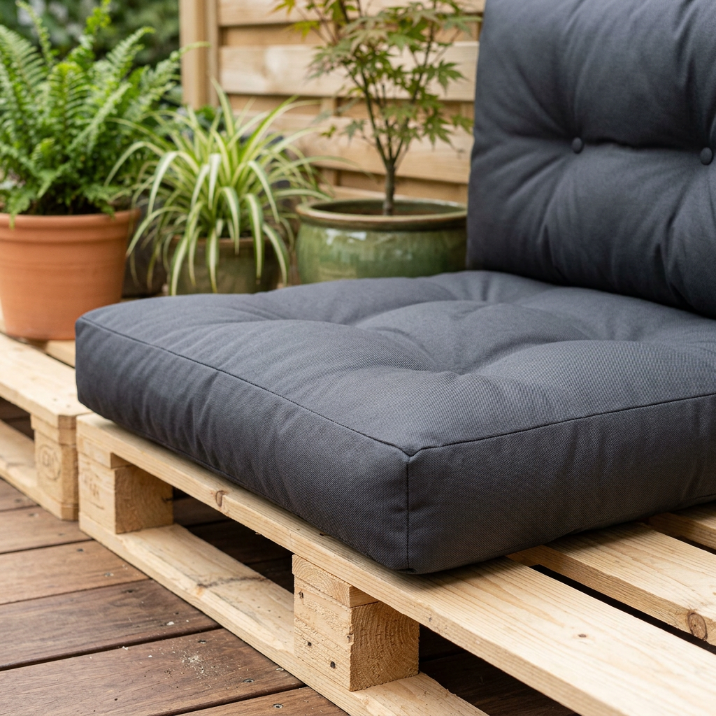 Coussin palette anthracite imperméable - Variation 2