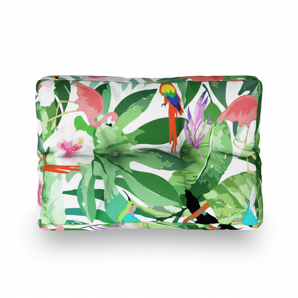 Coussin palette vert 50x40x12 cm dossier assise imperméable - Variation 3