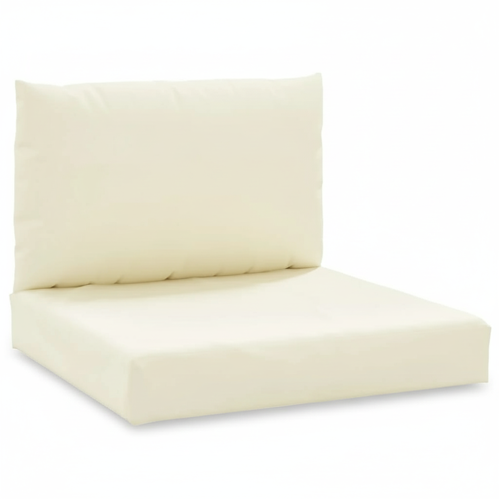 Coussin palette crème Oxford imperméable dossier assise - Variation 3