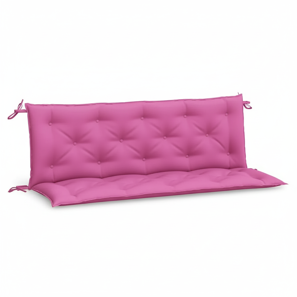 Coussins palette banc jardin imperméables rayés roses. - Variation 3