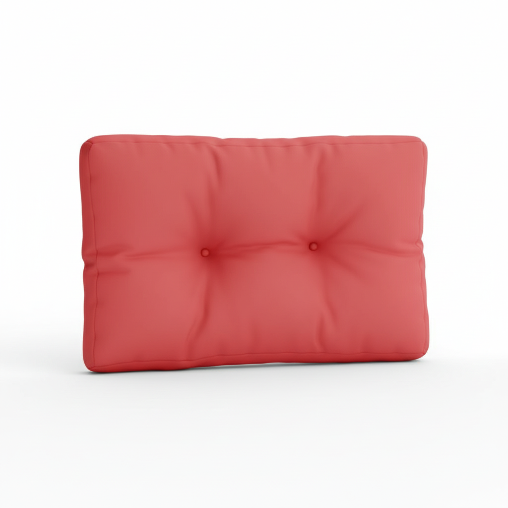 Coussin palette rouge 50x40x12 cm dossier jardin imperméable - Variation 3
