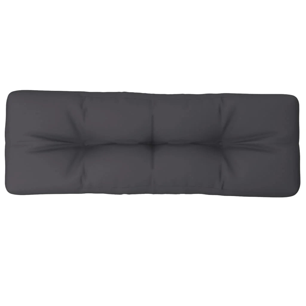 Coussin palette gris foncé 120x40x12 cm imperméable extérieur jardin